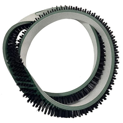 Nylon Bristle Leather Flexible Flat Belt Brushes For Conveyor Cleaning