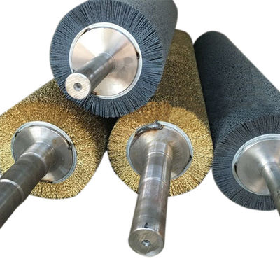 Brass Wire Belt Conveyor Brush Rollers Wood Deburring OEM