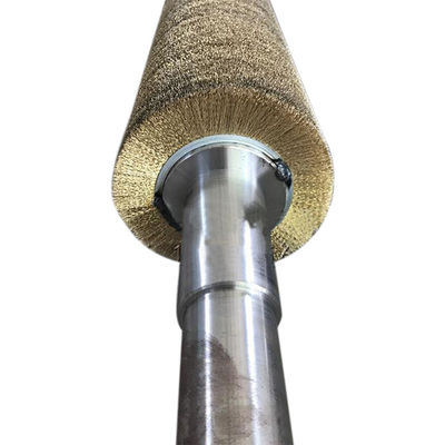 Brass Wire Belt Conveyor Brush Rollers Wood Deburring OEM