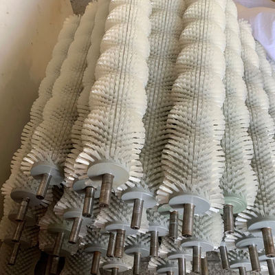 Metal Shaft Industrial Roller Brush Nylon Wire Wear Resistant For Cleaning