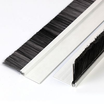 Metal Door Seal Nylon Brush Draught Excluder Strip Brush Fin Weatherstripping