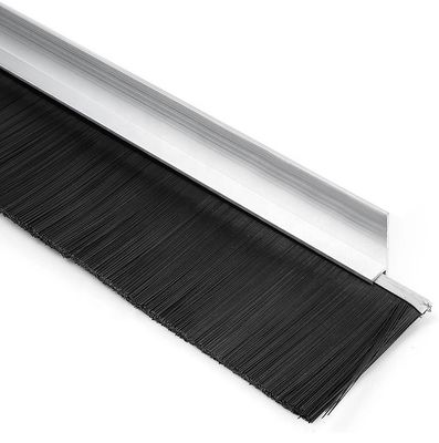 Metal Door Seal Nylon Brush Draught Excluder Strip Brush Fin Weatherstripping