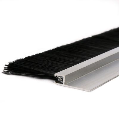 Metal Door Seal Nylon Brush Draught Excluder Strip Brush Fin Weatherstripping
