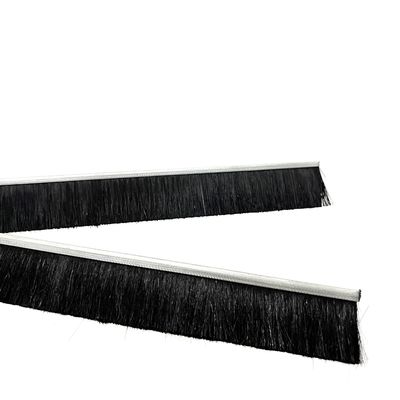 Flexible Nylon Wood Back Industrial Door Brush Seal Strip For Door Cleaning