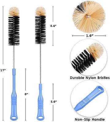 OEM Micro Twisted Wire Brushes Tube Bottle Cleaning Extra Long Handle