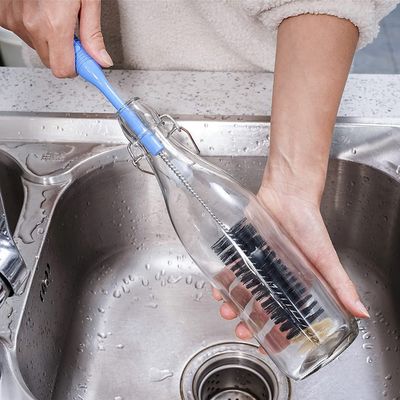 OEM Micro Twisted Wire Brushes Tube Bottle Cleaning Extra Long Handle