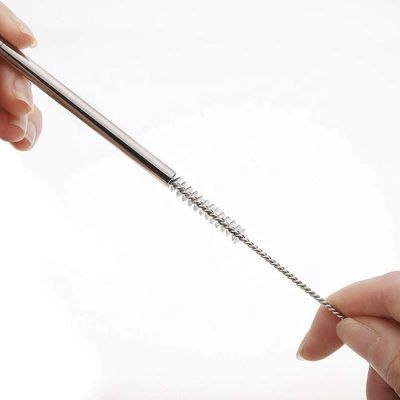 Nylon Twist Bristle Wire Pipe Brush Stainless Steel Tube Brush Grain Line