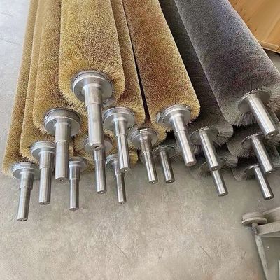 Brass Wire Belt Conveyor Brush Rollers Wood Deburring OEM