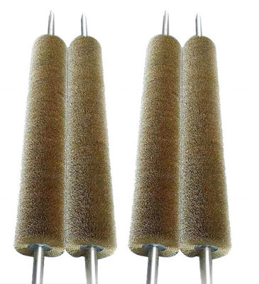 Brass Wire Belt Conveyor Brush Rollers Wood Deburring OEM