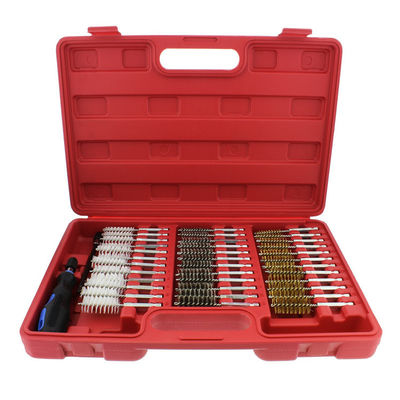 38 Piece Set Stainless Steel Brass Nylon Wire Brush With Handle Extension Bar 1/4in Hex Shank