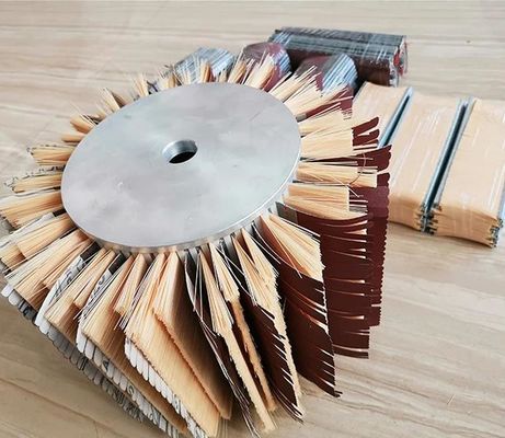 Industrial Customized Sisal And Sandpaper Brush Roller For Polishing Machine