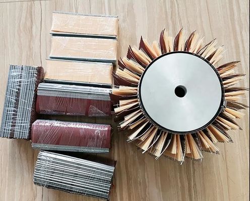 Industrial Customized Sisal And Sandpaper Brush Roller For Polishing Machine