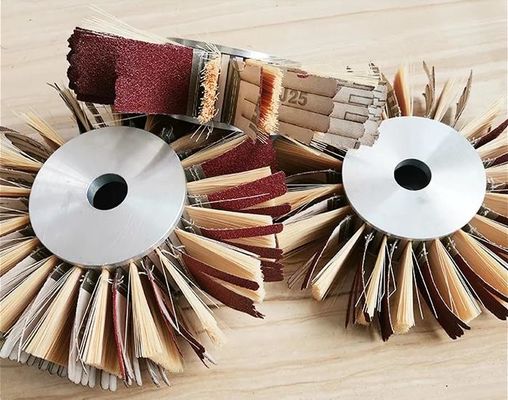 Industrial Customized Sisal And Sandpaper Brush Roller For Polishing Machine