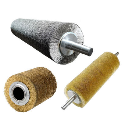 Industrial Coppered Steel Wire Brush Roller Polishing For Wood Floor Sanding Drum