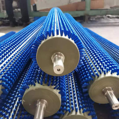 Customized Blue Cylindrical Brush Rollerclean Brush Roller For Cleaning Machine