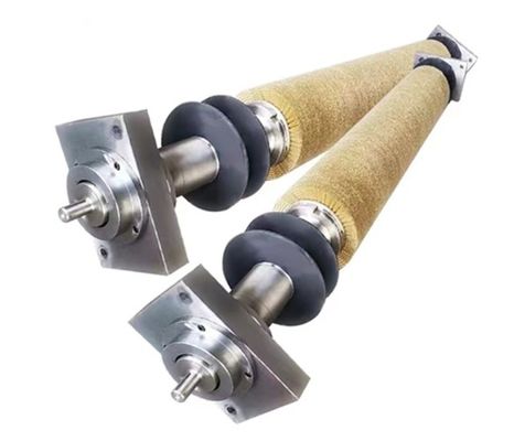 Brass Brush Roller Rust Polishing Wire Roller Brush For Polishing Machine
