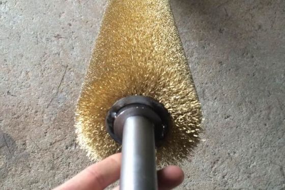 Brass Brush Roller Rust Polishing Wire Roller Brush For Polishing Machine