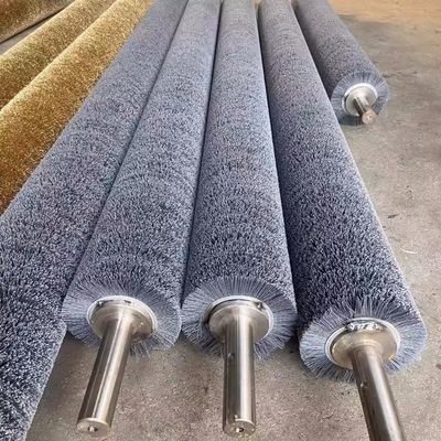 Industrial Abrasive Silk Nylon Roller Brush For Metal Deoxidizing