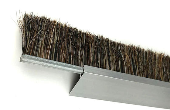 Custom Aluminium Alloy Horsehair Brush Sealing Strip Brush For Door Dust Prevention