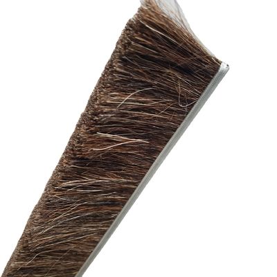 Custom Aluminium Alloy Horsehair Brush Sealing Strip Brush For Door Dust Prevention