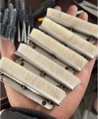 Industrial Custom Replaceable Wool Brush Aluminium Alloy Strip Brush