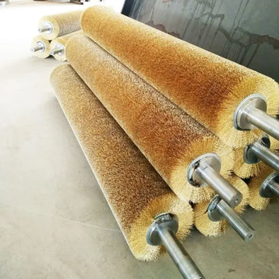Cylinder Steel Wire Brush Roller For Metal Polishing Rust Removing