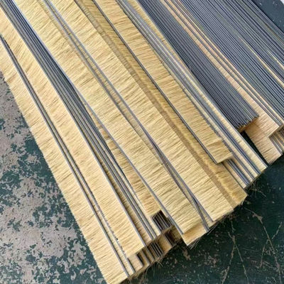 Custom Sizes Galvanized Channel Sanding Tampico Sisal Strip Brushes For Polishing