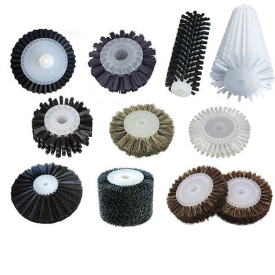 OEM Industrial Conveyor Cylinder Nylon Roller Brush For Cleaning