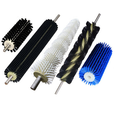 Industrial Plastic Cylinder Shaft Nylon Spiral Conveyor Cleaning Roller Brush