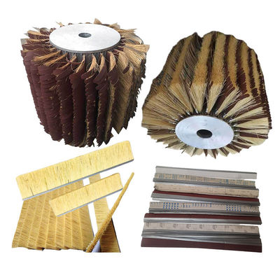 Nylon Dust Removal Brush Roller Polishing Grinding Brush Woodworking Machinery Sisal Sandpaper Brush Roller