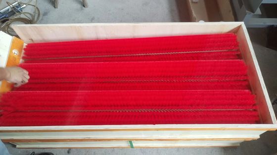 Industrial Brush Roller Dust Cleaning Fruit Seafood Roller Brush Nylon Brush Wire