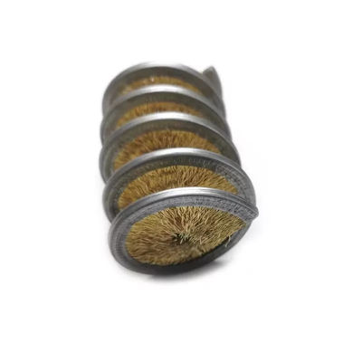 Wire Descaling Inverted Brass Steel Wire Inward Coil Spiral Brush For Wire Rope Cleaning Rust Removal