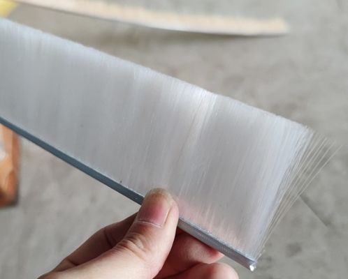 Customized White Nylon Aluminum Alloy Brush Anti-Static Strip Brush