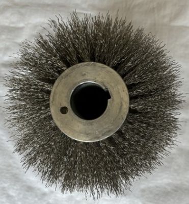Customizable Steel Wire Bristle Roller Brush Metal Hair Transplantation Brush For Metal Polishing