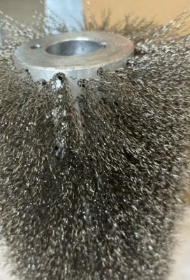 Customizable Steel Wire Bristle Roller Brush Metal Hair Transplantation Brush For Metal Polishing