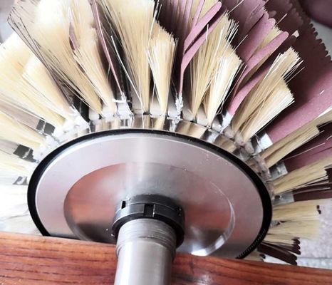 Industry Round Sisal And Sandpaper Polishing Roller Brush For Wood Polishing Machine