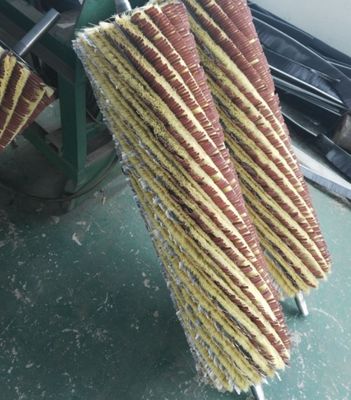 Customizable Roller Brushes Tampico Sisal Sandpaper Roller Brush For Polishing Wood