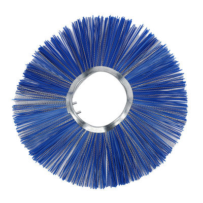 Steel Ring Wafer Brush PP Mixed Steel Wire Bristles Sweeper Broom For Snow Sweeper