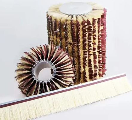 Customized Brush Roller With Sisal Sandpaper Strip Brush Polishing Brush For Wood Polishing