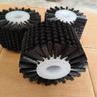Industrial Custom Nylon Roller Brush For Press Machine Colour Cleaning