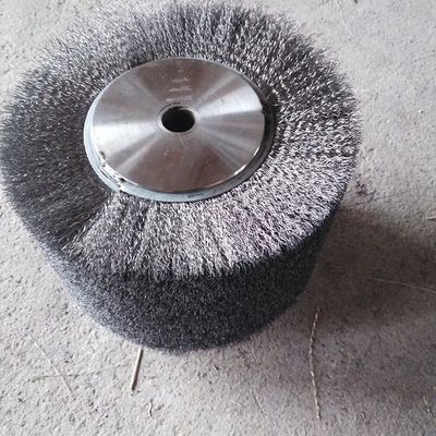 Customized 0.3mm Stainless Steel Wire Roller Brush For Remove Hard Paint From Metal