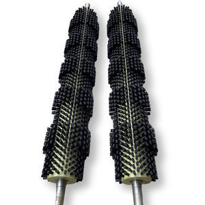 Industrial Nylon Roller Brush With Shaft Plastic Pipe Hair Transplantation For Cleaning Fruit