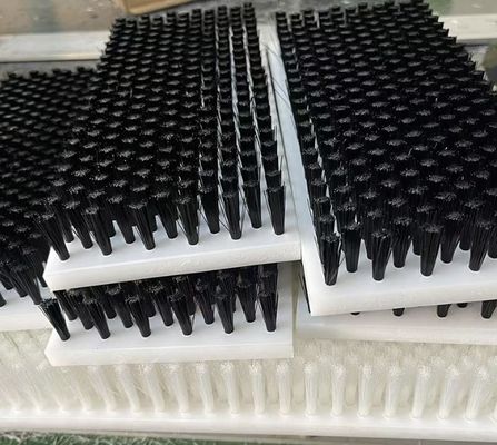 Customized industrial Flat Lath Strip Wire Row Brush Nylon PP Plastic Plate Brush