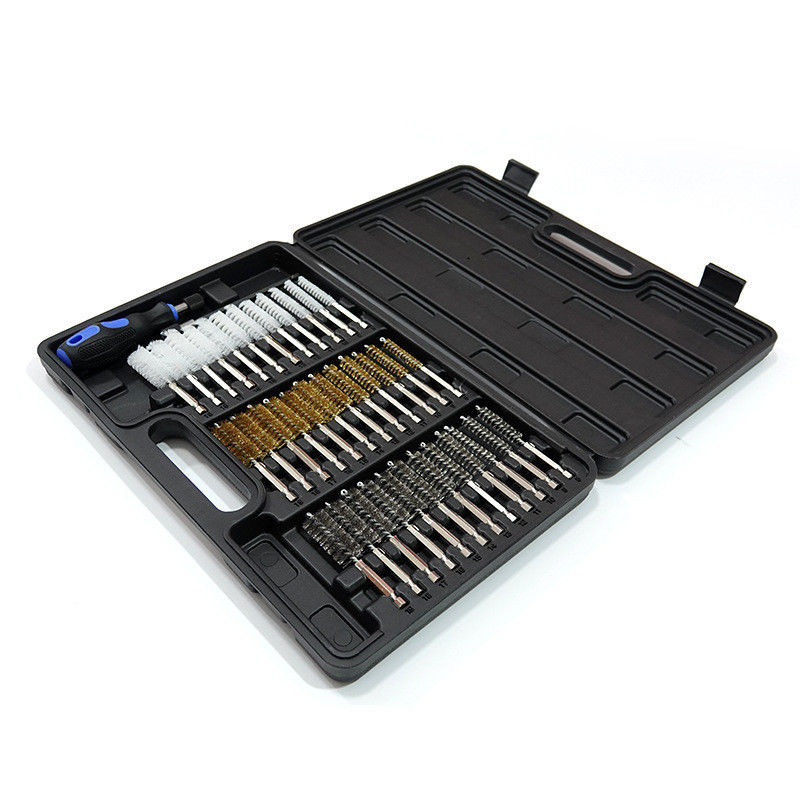 38 Piece Set Stainless Steel Brass Nylon Wire Brush With Handle Extension Bar 1/4in Hex Shank