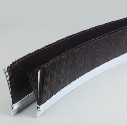 Industrial Customized Aluminum Alloy Black Nylon Wind Turbine Seal Arc Brush For Hood Seal
