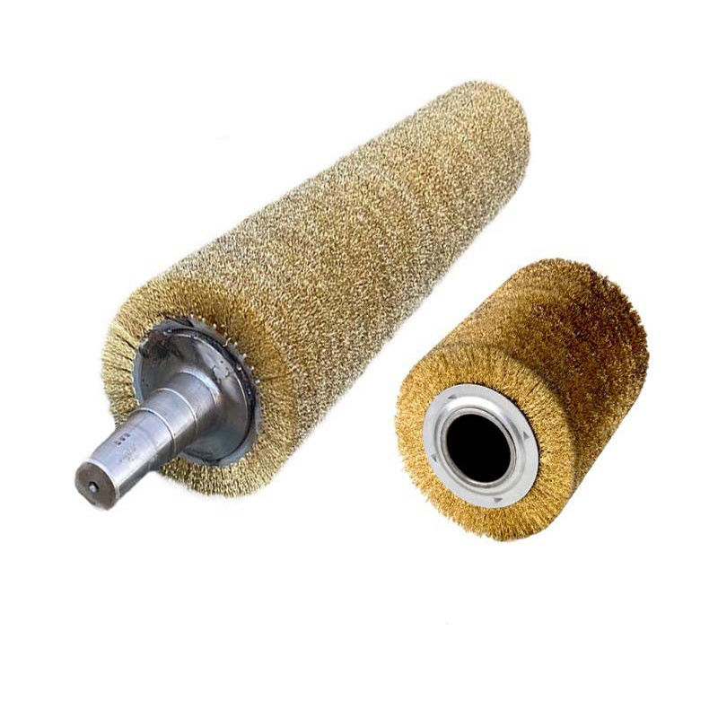 Industrial Coppered Steel Wire Brush Roller Polishing For Wood Floor Sanding Drum