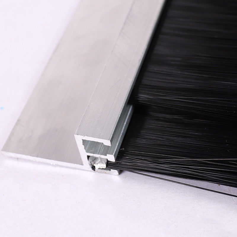 Customized Double Row Aluminum Alloy Brush Dust Prevention Brush Strip Seal Brush