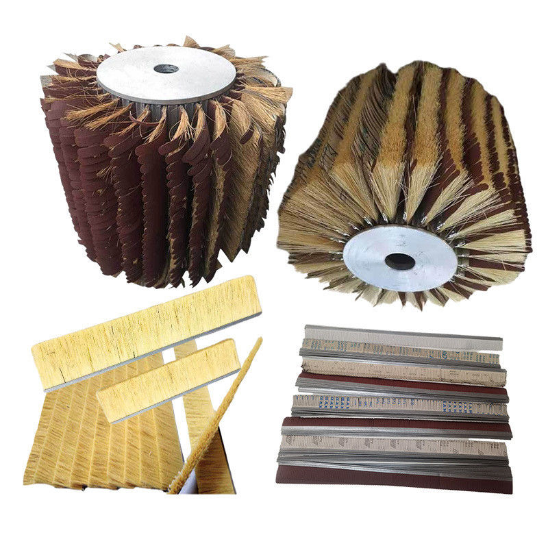 Nylon Dust Removal Brush Roller Polishing Grinding Brush Woodworking Machinery Sisal Sandpaper Brush Roller