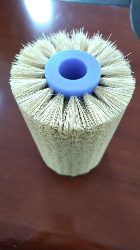 Industrial Customizable Plastic Tube Sisal Grafted Roller Brush For Wood Polishing And Deburring