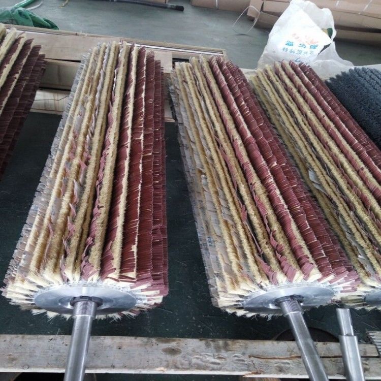 Industry Round Sisal And Sandpaper Polishing Roller Brush For Wood Polishing Machine